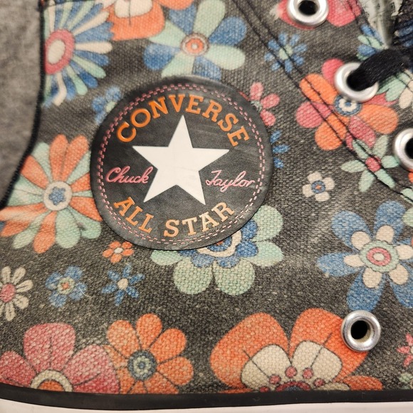 Converse Chuck Taylor All Star High Top Shoes Womens Size 7 Floral Canvas Print - Picture 10 of 16